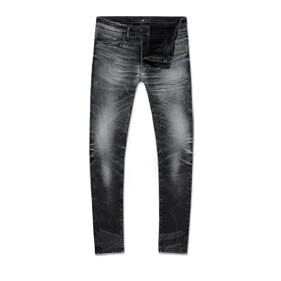 Jordan Craig 0 Rips Sean Fit Men's Jeans - Casual Cotton-Polyester Shadow Fabric, Clean Look, Cold Wash Menswear Bottoms, Zero Rips