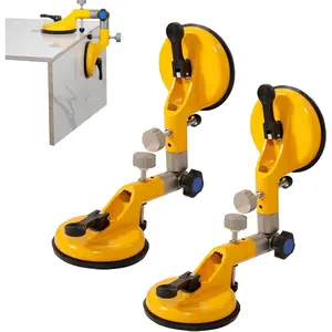 Professional 90-270 °   Adjustable Granite Seam Setter |   Countertop Joining & Leveling Tool for Kitchen, Bathroom |   Heavy-Duty Suction Cup Clamps for Granite, Marble, Quartz, Tile, Stone (2-Pack)