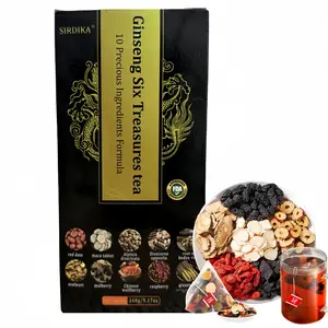 Kidney Tea Recipe Ginseng Six Treasure Tea Red Date and Wolfberry Professional Kidney Nourishing Five Treasure Tea Upgraded Version