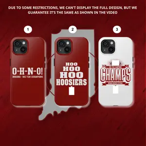 V2 Indiana Football Team Phone Case, Champion Phone Case Featuring, Cignetti Protective Accessory, Sport