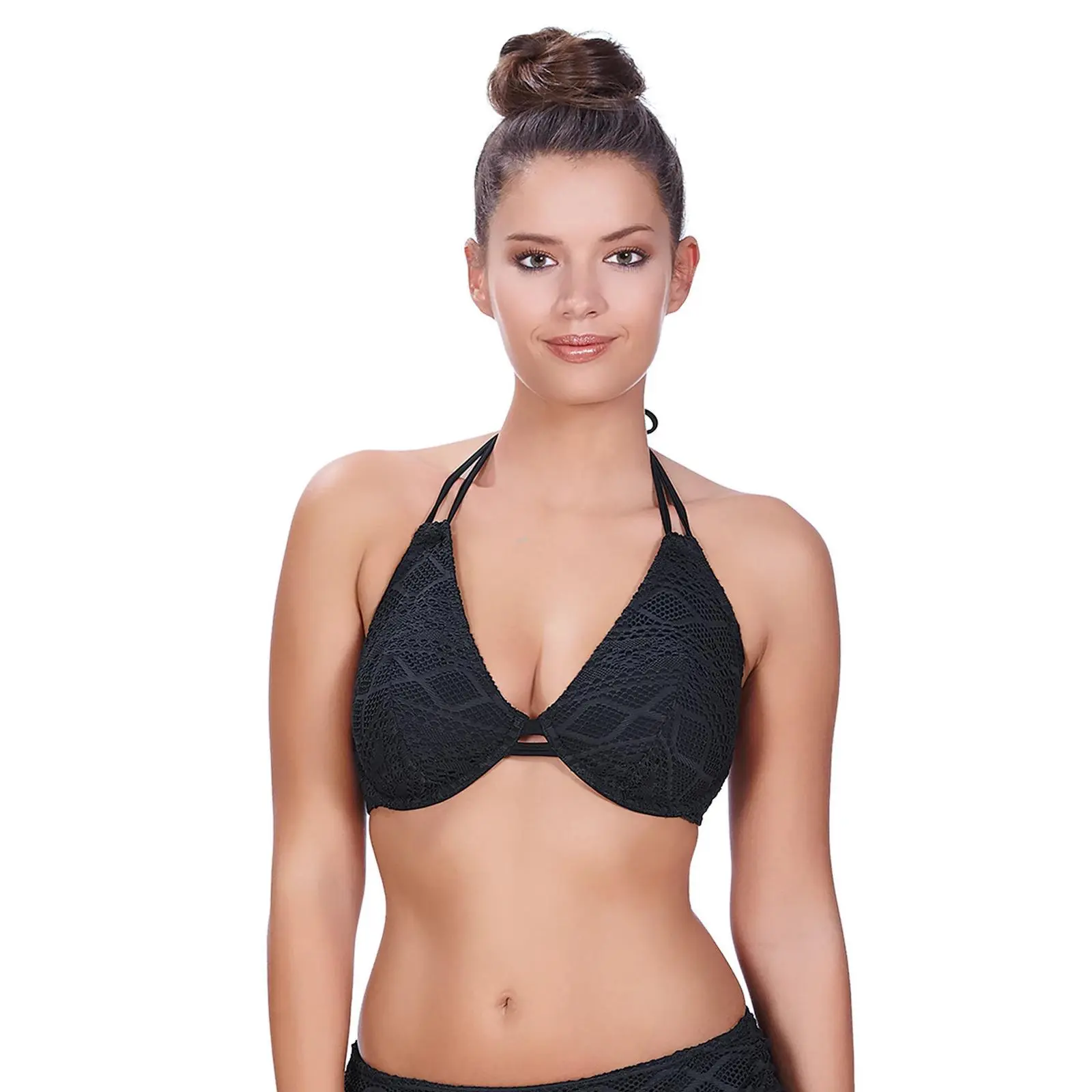 Freya Womens Sundance Underwire Bandless Halter Bikini Top