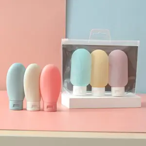 Travel Size Squeeze Bottle Set Portable Empty Shampoo Body Wash Lotion Containers Leak Proof Refillable Plastic Travel Toiletries Kit For Trip