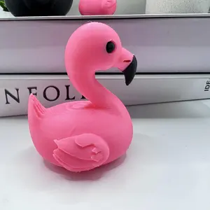 1PC Pink Flamingo Figurine Cute Mini Decor | Aesthetic Desk Ornament Home Office Decor, Trendy Gift for Kids Friends Flamingo Lovers, Party Holiday Decoration