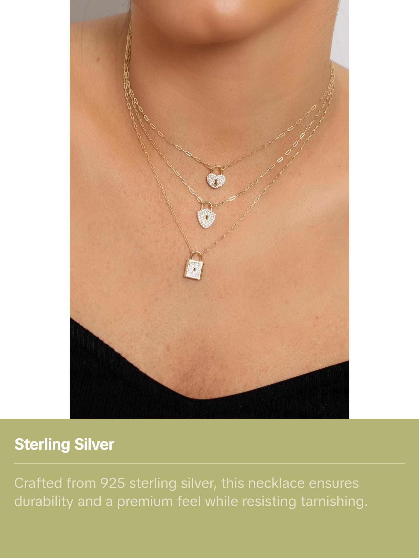 Shield Padlock Necklace