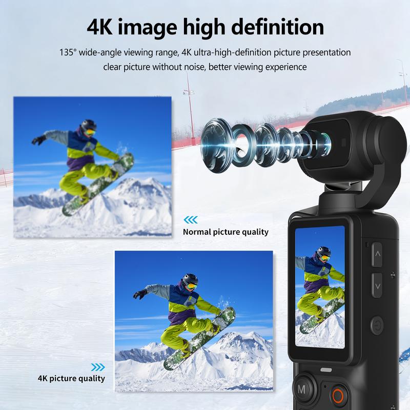【Christmas Gift】W&O Portable Vlogging Camera with 180° Rotating Lens, 2.5K/120fps Videos, Pocket Video Camera for Photography, Digital Camera for Meeting and Daily Use with 32GB SD Card,  Ideal Gift for Girls, Boys, and Beginners, Birthday Christmas Gift
