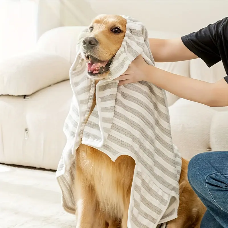 Dog Bath Robe | Ultimate Quick-Dry for Swimming & Baths | Plush Coral Fleece | 2 Colors  3X Faster Absorption | Designed for Goldens & Shibas | Portable for Travel | Dries with One Wrap!