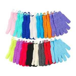 30 Pcs Exfoliating Gloves for Shower, 15 Colors Body Exfoliator Glove with Hanging Loop, Scrub Exfoliate Glove Mitt Bath Face Spa Hand Scrubber Wash Deep Scrubbing Dead Skin for Women Men Personal