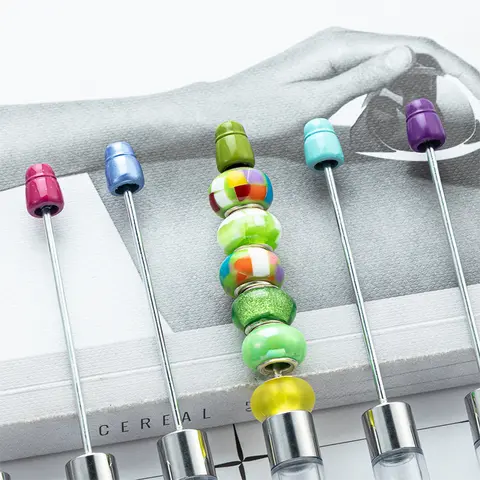 Wholesale Spot Beadable Plastic Bead Ballpoint Pens - New Hollow Tube Pens for DIY Enthusiasts' Creative Beading & Jewelry Making Projects (Wholesale Option Available), Beadable Pen