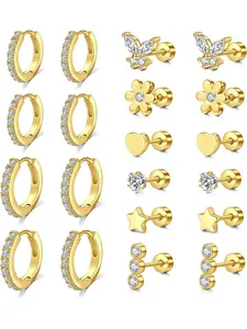 Stainless Steel Earrings, Earrings with flat backs, Cartilage Hoop Studs for Sensitive Ears Hypoallergenic 20G Tragus Earrings for Women Men