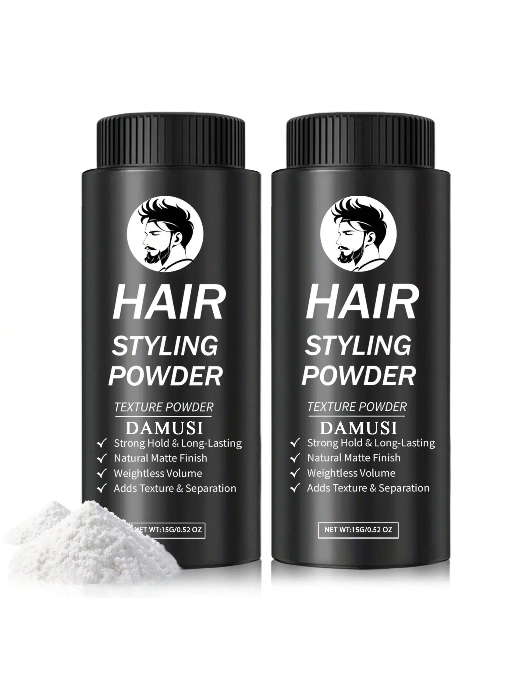 2pcs Hair Styling Powder - Volumizing Texture Powder for All Hair Types - Matte Finish, 24 Hour Hold, Adds Volume, Non-Sticky Formula,