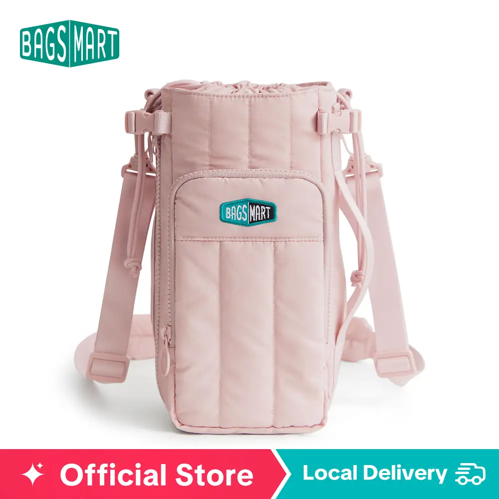 BAGSMART Expandable Water Bottle Bag - Fits 32oz to 64oz, Large-Capacity, Portable, Ideal for Travel, Fitness & Outdoor Springtok Containers Storage D