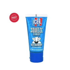 ICEE Squeezable Candy Gel Tubes, Blue Raspberry  Flavored Squeezable Liquid Candie, Movie Night Snacks or On-The-Go Treats, 2.1 Ounce