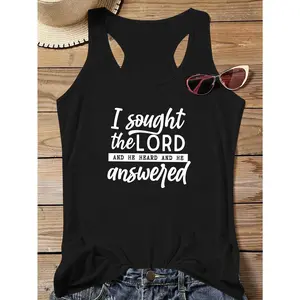 Printed Vest, Women's Fashion Vest Soft and Stretchy Skin-friendly Fabric, Slim Slightly Loose Fit, , Back Cut-out Design, Premium Matte High-saturation Gray, Sleeveless and Breathable, Suitable for Daily Wear Vacation Layering