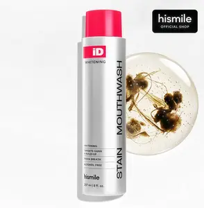 Hismile iD Stain Whitening Mouthwash for White Teeth FG, Freshens Breath with Essential Oils 237ml Daily