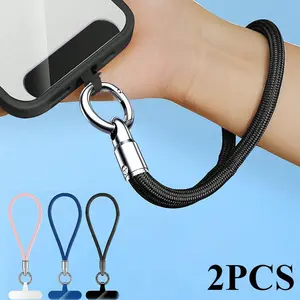 Adjustable Phone Lanyard Wrist Strap, 360° Rotating Anti-tangle Mobile Security Hand Strap with Automatic Locking Clip for Outdoor Activities