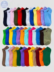 Women's Solid Ankle Sock, Casual Comfortable Breathable Sock for Daily Wear, Multipack Knit Sock for All Seasons