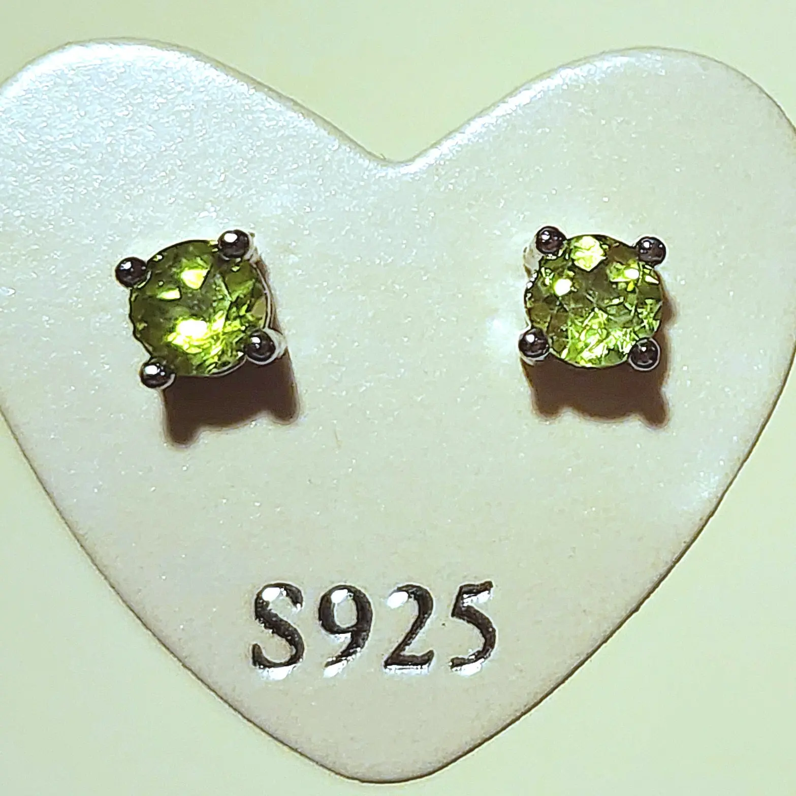 Peridot Earrings in Sterling Silver