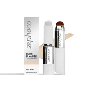 2-in-1 Color-Changing Foundation Stick; Smooth and Non-Cakey; Lightweight and Hydrating; Foundation Makeup; Foundation Liquid Concealer for Daily Use to Create Flawless Skin