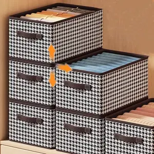 Gridless/6-Grid/7-Grid/9-Grid Clothes Storage Box, Foldable Organizer For Clothes/Pants, Wardrobe Divider Storage Box  Decorations   Autumn Decor Festival Decor Room Decor Home Decor Fall Decor Bedroom Decor