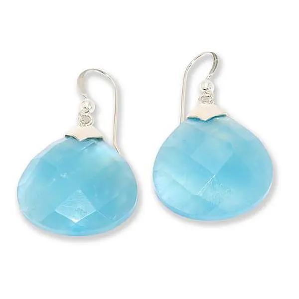 Mine Finds by Jay King Aquamarine Sterling Silver Pear Drop Earrings