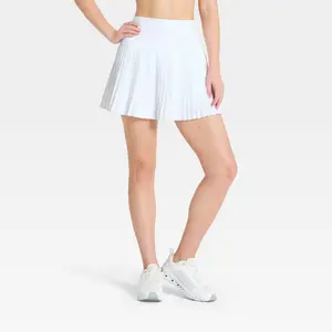 Women's Woven High-Rise Pleated Skort - All In Motion White XS