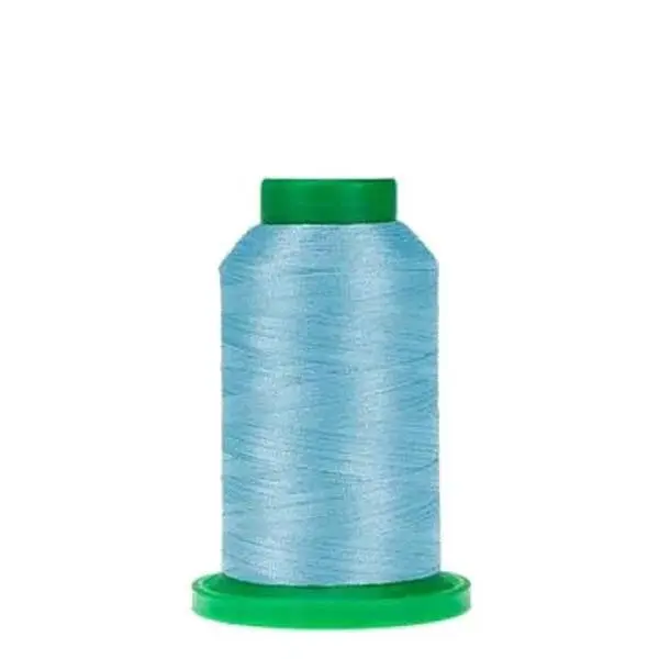 Isacord Durable Polyester Embroidery Thread - 1000m River Mist (2922-3962), Low Lint, Excellent Strength, Cool Tones, Polished Finish - Ideal for Monograms, Baby Projects