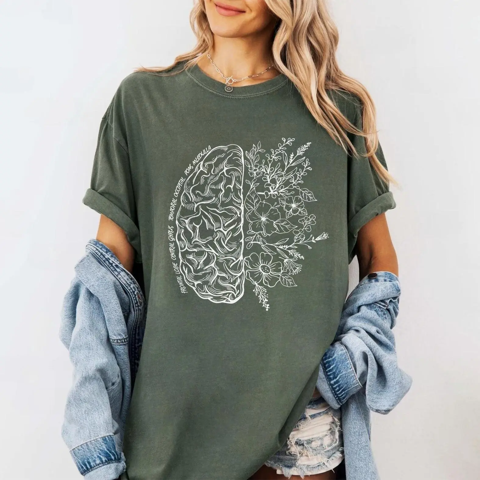 Comfort Colors Brain Anatomy Shirt, Neuroscience T-Shirt, Psychology Graphic Tee, Mental Health Awareness Top, Science Teacher Gift, Comfort Colors Shirt