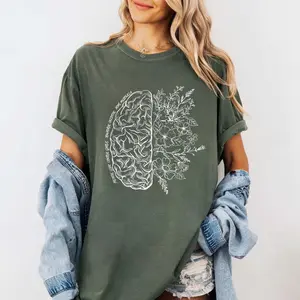 Comfort Colors Brain Anatomy Shirt, Neuroscience T-Shirt, Psychology Graphic Tee, Mental Health Awareness Top, Science Teacher Gift, Comfort Colors Shirt