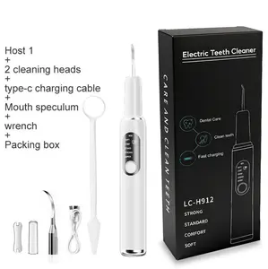 Dental Plaque/Tartar Remover, Electric Toothbrush Tartar Remover with LED Light, 5 Modes, (Includes Dental Tools), 2 Replaceable Brush Heads, Pet-Safe, Detachable and Adjustable, Wireless Electric Dental Cleaning Kit for Tartar Removal and Oral Hygiene
