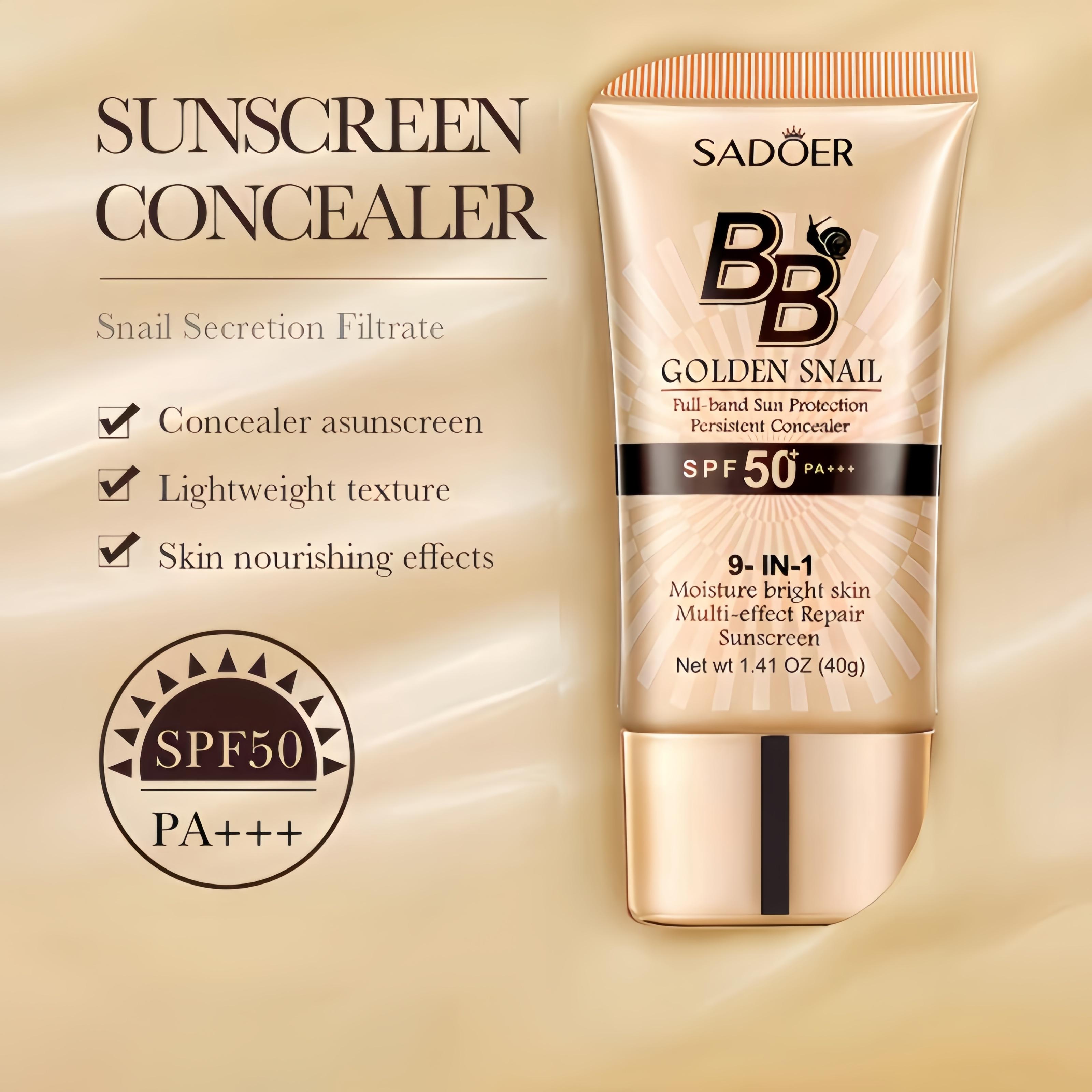 High-coverage waterproof snail BB cream - matte finish, long-lasting moisturizing and oil control, creates a natural makeup look, refreshing and non-greasy, perfect for makeup beginners, a great gift for Mother's Day, Christmas, and Valentine's Day.