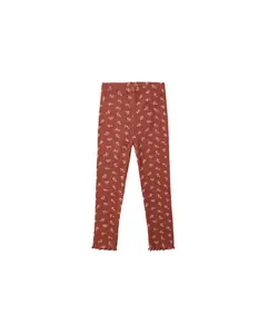 Rylee + Cru Mini Girls Ribbed Legging - Ruby Ditsy Floral