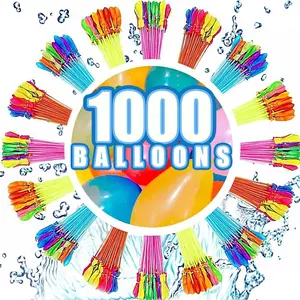 CAICID Water Balloons Quick Fill Bulk – 1000 Pack Refill Kit, Fast Fill & Self-Sealing Water Bombs for & Adults,Outdoor Summer Games,Pool, Party & Backyard Fun