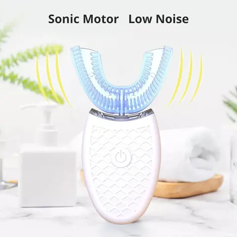 U-Shaped Sonic Electric Toothbrush, Powerful Cleaning, Rechargeable Design, Ideal for Daily Oral Care, Enhances Brushing Efficiency, Rechargeable Toothbrushes for Adults