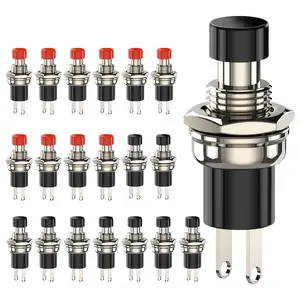 20 Instantaneous Push Button Switches, 1a 250vac Spst Mini No Switches, & Housing, Ideal for DIY Projects