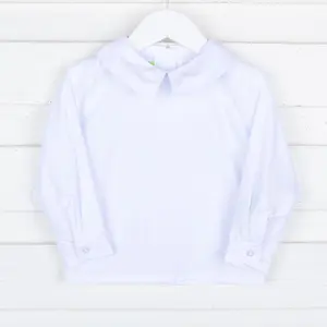 Boys White Long Sleeve Undershirt