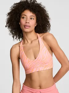 PINK RelayTM Ruched Plunge Sports Bra