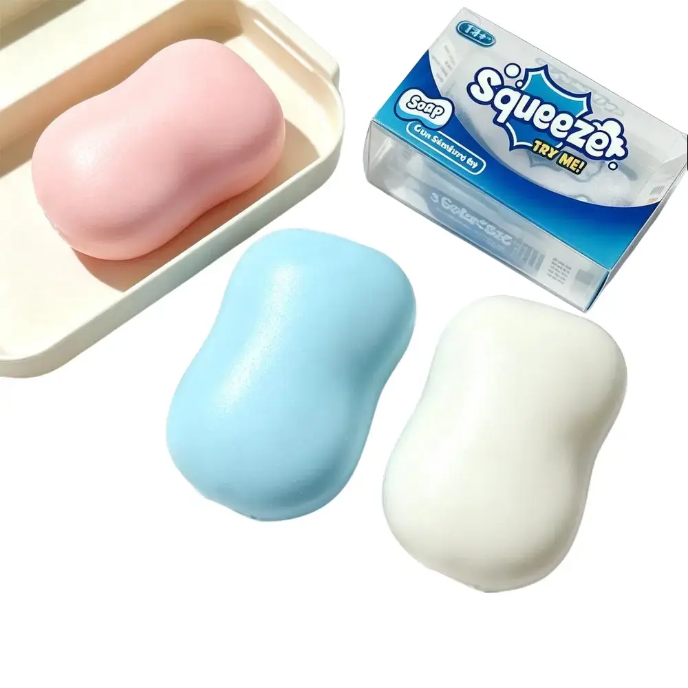 Soap Crunchy Ball Squishy Soap Stress Ball Fidget Toy Crunchy Squeeze Ball Cute Desk Fidget Round Blocks Filled ASMR Anti Stress Toys for Adults Fidget Balls Birthday Gifts For Exam Week