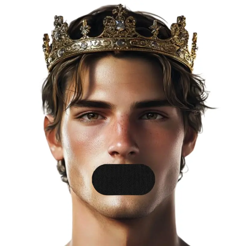 King Mouth Tape - one month supply mouth tape for sleep, 30 Pack, black, gentle adhesion, for sleep Snoring Nose Breathing, Sleep Like a King 3