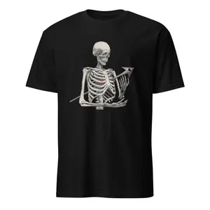 Skeleton Themed "Shot Through The Heart" Men's/Women's Graphic Tee