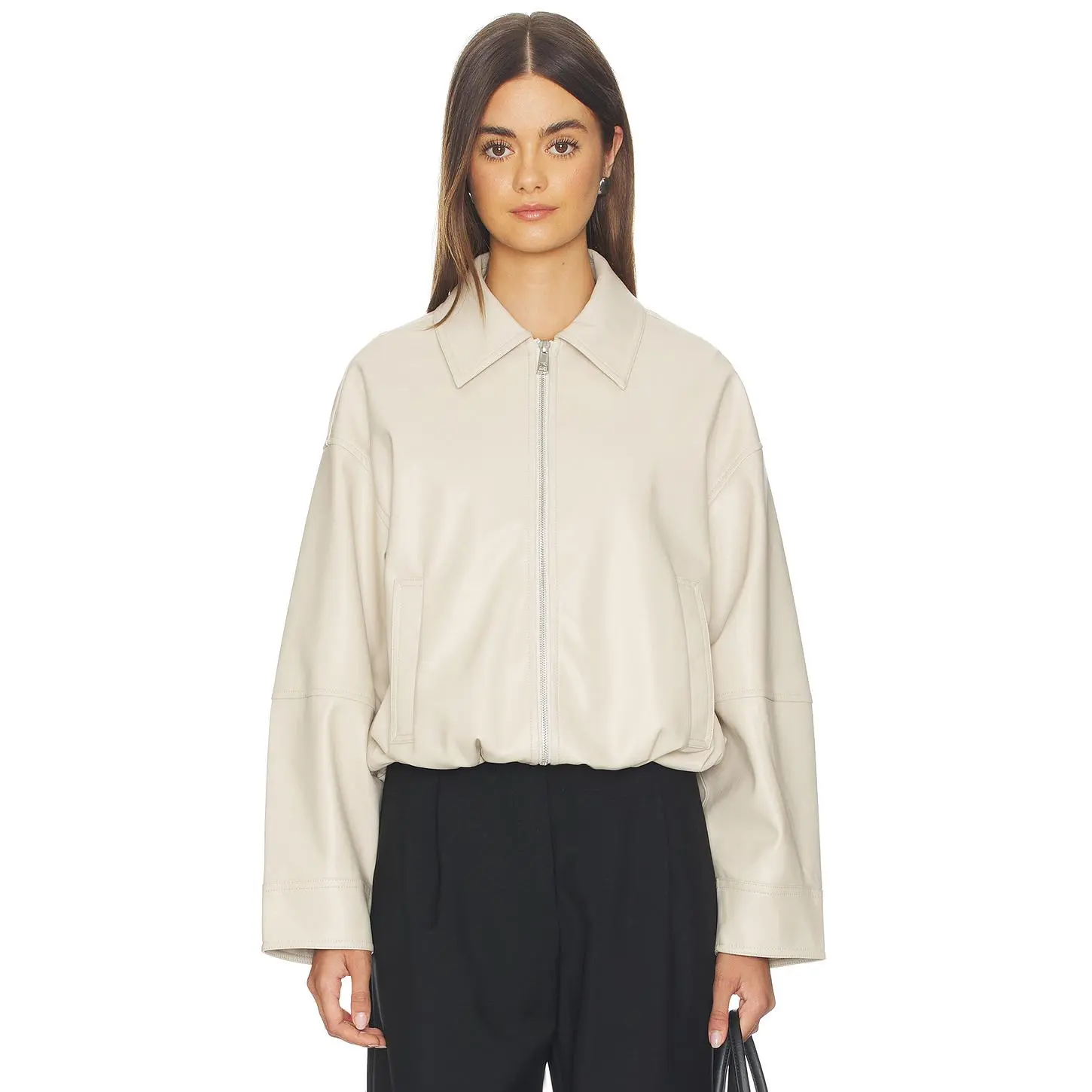 Apparis Ada Sans Leather Jacket in Latte Apparis Ada Sans Leather Jacket in Latte