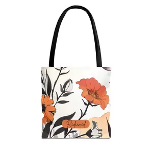 Redeemed Medium Tote Bag for Everyday Use - Custom Printed with Multiple Handle Colors casual handbag