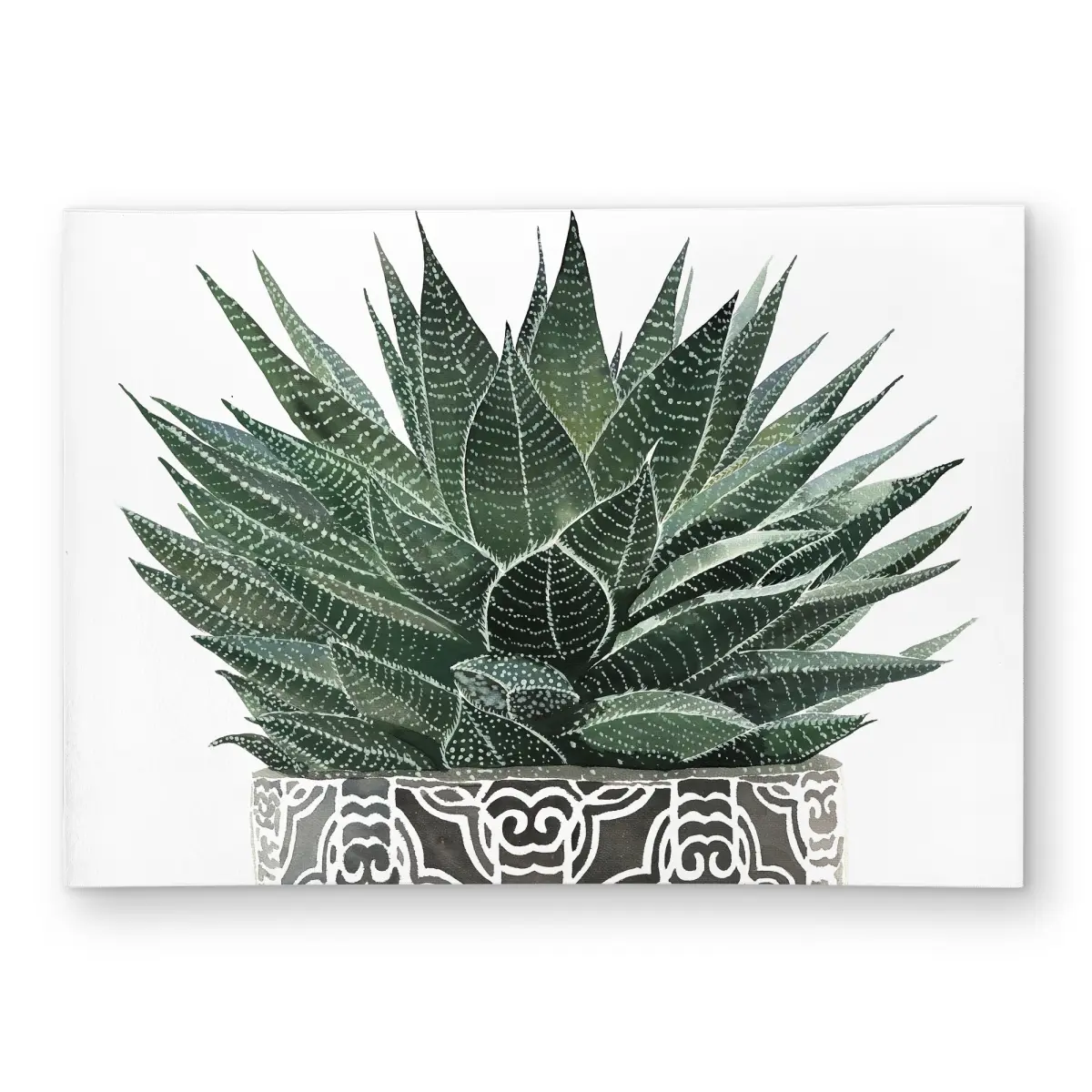 360 stand 5x7 ft Rectangle Striped Leaves Zebra Plant Succulent Printed Face Rug - Boho Area Rugs, Bohemian Look, Weather-Resistant, Indoor-Kitchen/Outdoor Use, Botanical Area Rugs