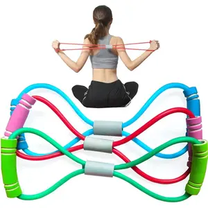 Fitness 8 Yoga Pulling Rope Resistance Band & Arm Resistance Bands Workout Chest Arm and Shoulder Stretch Bands Exercise Equipment