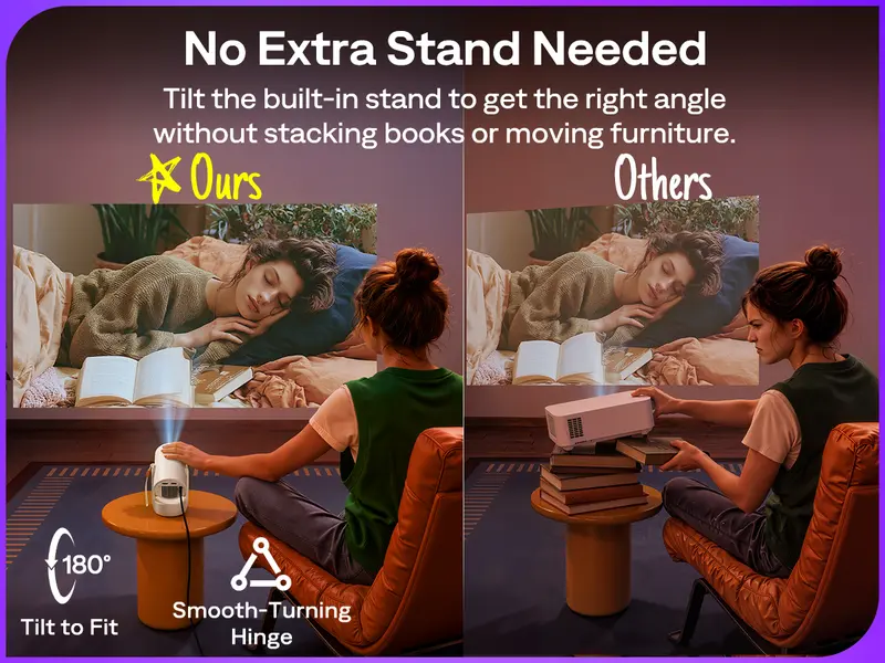 Built-in 180-degree stand