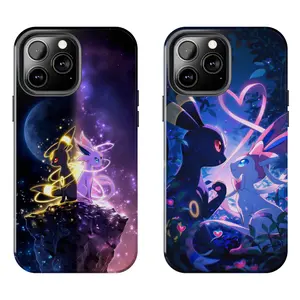 Shadow Pokemon Gengar Anime Case for iPhone 17-7 Pro Max Plus & Samsung Galaxy S25-S21 Ultra Plus - Neon Ghost Shadow Graffiti Aesthetic Phone Cover unisex