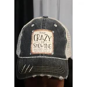 Crazy Showing Baseball Cap - Black