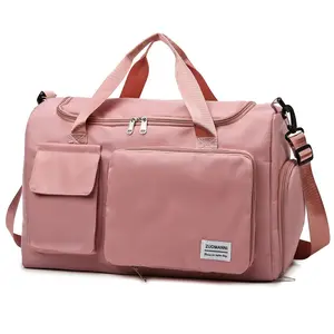 Large Capacity Travel Duffel Bag – Multi-Pocket Weekend Bag, Fits on Luggage, Lightweight Gym Bag, Crossbody Bag for Weekend Getaways, Gym & Business Trips, Durable Carry-On Bag