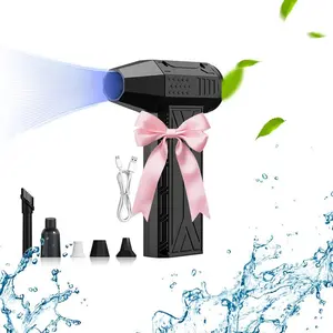 Portable mini jet dryer blower, gear turbine fan, powerful blowing, wireless brushless car air purifier, handheld, Rechargeable Blower