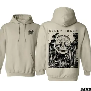 Sleep Token Hoodie – Angelic Black & White Art with Symbolic Motifs, Perfect for Fans of Gothic Rock and Emotionally Charged Visuals, Gift For Fan
