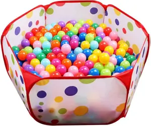 Kids Ball Pit Large Pop Up Toddler Ball Pits Tent for Toddlers Girls Boys for Indoor Outdoor Baby Playpen w/Zipper Storage Bag, Balls Not Included (ARed)